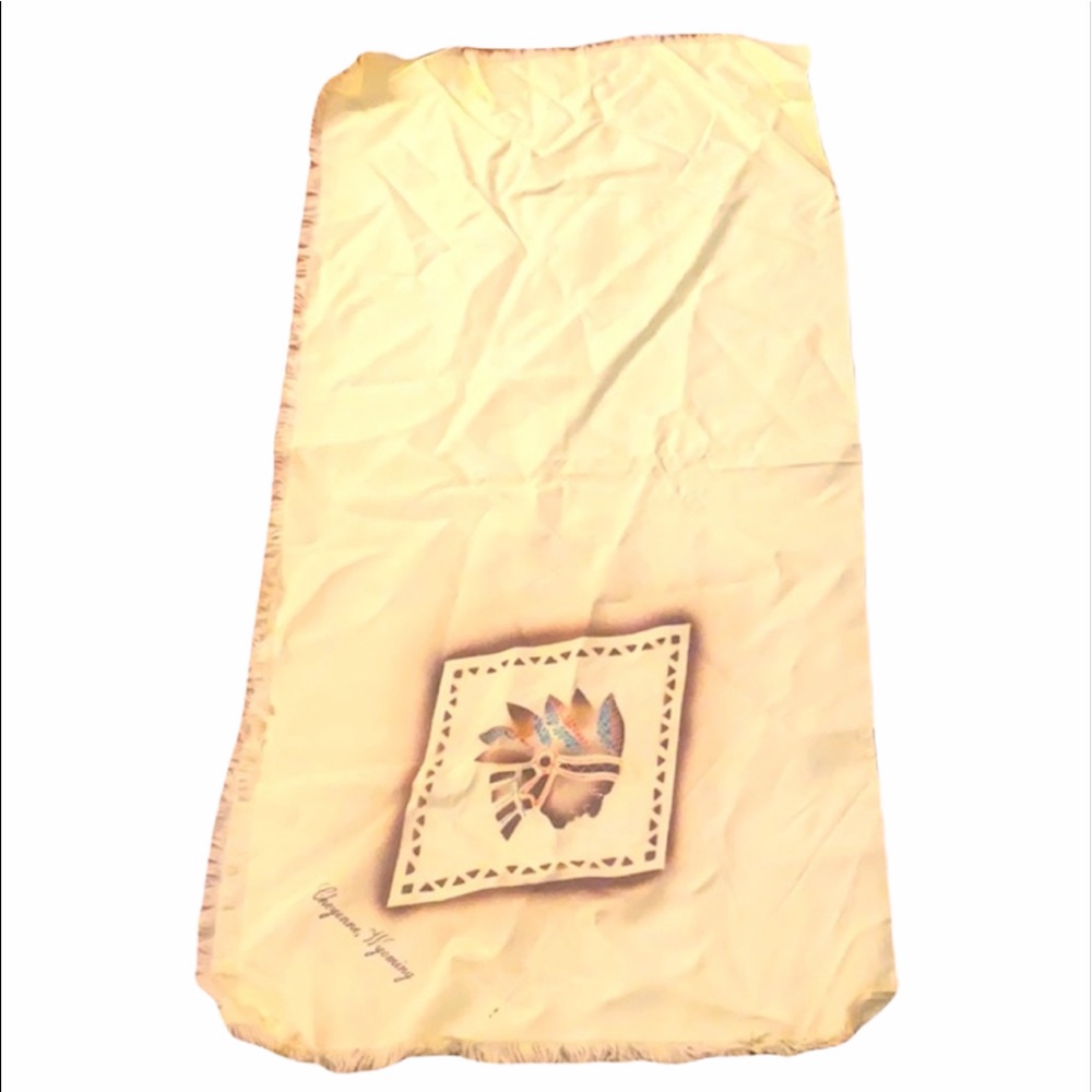 Vintage Cheyenne, Wyoming Yellow Scarf